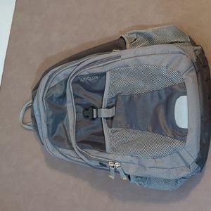 Embark backpack gray dark gray 3 zipper 3 mesh pockets school bag